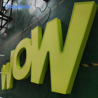 Enseigne lumineuse en lettres 3D LED personnalisée pour l'extérieur, lettres en relief LED pour enseigne de logo d'entreprise