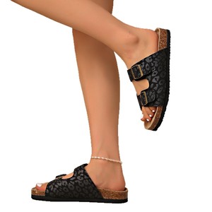 Nuevas sandalias <span class=keywords><strong>de</strong></span> verano 2026 para <span class=keywords><strong>mujer</strong></span>, estilo europeo-americano, con estampado <span class=keywords><strong>de</strong></span> leopardo, hebilla metálica y diseño circular, a la moda y con temperamento, al por mayor. - Product Image 6