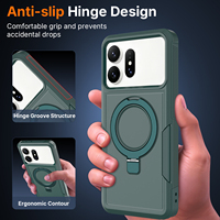 Protection complète de l'appareil photo, coque magnétique 2 en 1 en TPU et PC, support robuste, antichoc, anti-chute, coque de téléphone Samsung S27 Ultra