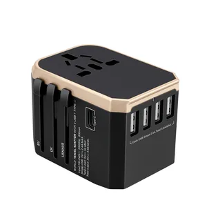 Manufacturers wholesale 5USB multi-function plug adapters will carry multi-country travel plug adapters