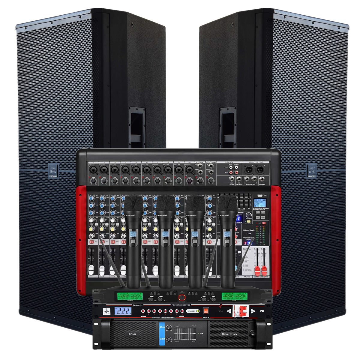 Professional 1000W Dual 15 Inch Full Range Woofer DJ Speakers Passive Electronic Loudspeaker Stage Performance Audio