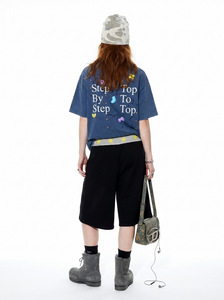 Camiseta de Cuello Redondo con Estampado a Color, Estilo Americano, Verano 2026, Personalizable, Manga Corta - Product Image 6