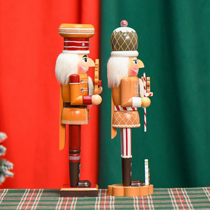 SW-860 tradizionale decorazione della festa di Natale 38cm <span class=keywords><strong>legno</strong></span> dipinto di <span class=keywords><strong>legno</strong></span> schiaccianoci soldati - Product Image 4