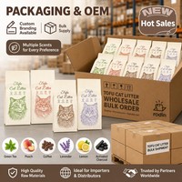 Litière pour chat en tofu biodégradable en fibres végétales de soja, soluble dans l'eau, prix d'usine, vente en gros