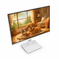 PC Todo en Uno de 24 Pulgadas con Cámara Web, Soporte Ajustable, Computadora AIO Blanca con Pantalla IPS para Trabajo