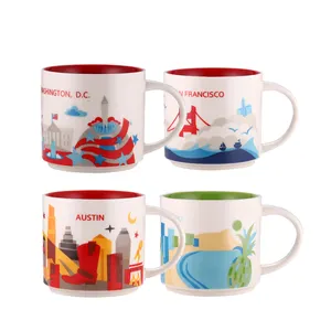 High Quality America New York City Design Ceramic Mug For Promotion Porcelain Cups