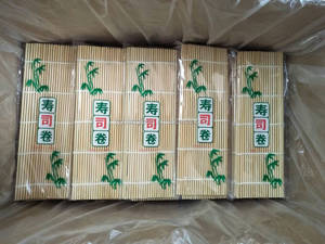 Alfombrilla enrollable de bambú <span class=keywords><strong>para</strong></span> comida, de piel verde, alta calidad - Product Image 5