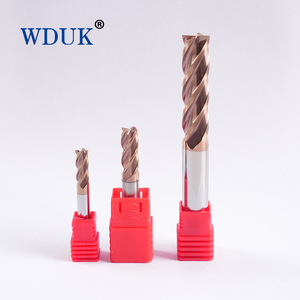 WDUK 55 درجة 4 شفرات مثقاب طرفي من سبيكة فولاذ التنجستن 55HRCT طبقة كربيد التنجستن لتشغيل الفولاذ - Product Image 1
