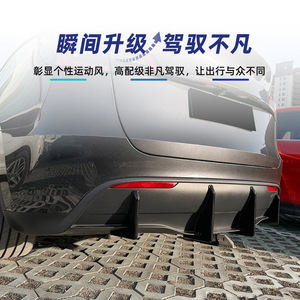 สปอยเลอร์กันชนหลัง Tesla Model Y แบบติดกาว สีดำเปียโน ลายคาร์บอนไฟเบอร์ ปี 2017-2024 - Product Image 3