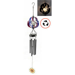 Carillon éolien artisanal en fer et aluminium, finition mate, étanche, à suspendre, <span class=keywords><strong>pour</strong></span> décoration extérieure de jardin, idéal <span class=keywords><strong>pour</strong></span> mariages et cadeaux commémoratifs - 40 - Product Image 1