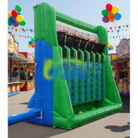 Jeu de basket gonflable Connect Four en PVC pour utilisation en extérieur lors de carnavals, parcs et sites commerciaux