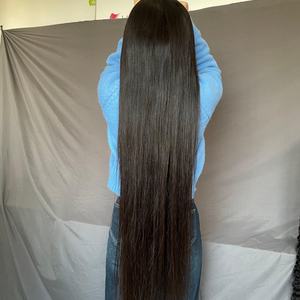 Peluca de Cabello Brasileño de 40 Pulgadas, Transparente para Encaje, con Cabello de Bebé, Negro Natural, Ondulado Profundo, Peluca Completa de Cabello Humano Remy - Product Image 1