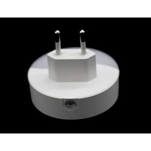 Luz nocturna LED redonda con sensor crepuscular, 2 puertos USB 2A, 0.5W, 3000K, ideal para iluminar espacios oscuros y - Product Image 3