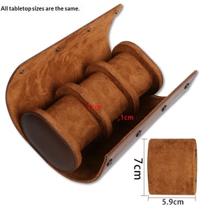 Caja de Almacenamiento para Relojes de Cuero Marrón con Logotipo Personalizado, Ranuras Desmontables para Relojes Individuales/Dobles, Porta Relojes de Viaje - Product Image 5
