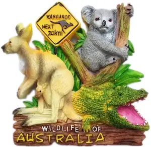 Ímã de geladeira koala canguru 3d, resina australiana