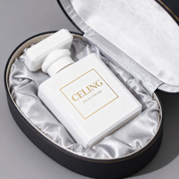 Flacon de parfum carré vide de luxe en verre de 30 ml, 50 ml, 100 ml avec couvercle unique pour femmes