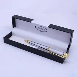 Luxury Design Custom Logo Pen With Gift Box Business Twist Action Embossing Design Ballpoint Pen