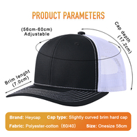Gorra Trucker al por Mayor con Logotipo Corporativo, Estructurada, con Malla Frontal de Espuma, Gorras OEM, Bordado Personalizado, Cierre a Presión, Gorra Uniforme
