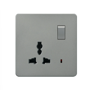Interruptor de Pared Gris UK con Enchufe, 3 y 4 Vías, Interruptor de 2 Posiciones, 13A, Enchufe de Pared Simple y Doble con Luz Indicadora - Product Image 5