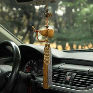 Colgante de Coche con Monedas de los Cinco Emperadores de Calabaza Natural Xi Yan, Estilo Tradicional Chino, Decoración Interior para la Seguridad y la Buena Fortuna - Product Image 2