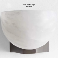 Lampes murales décoratives en marbre de style nordique moderne, design créatif, éclairage intérieur LED E26 pour la maison et les hôtels, salon