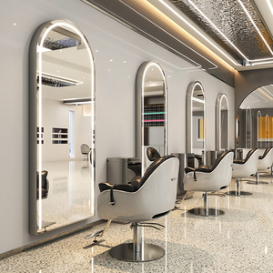 Thiết kế nhiều hơn double side lớn đầy đủ chiều dài vàng Styling cửa hàng cắt tóc đồ nội thất làm tóc tầng trang điểm LED Beauty <span class=keywords><strong>Salon</strong></span> gương - Product Image 6