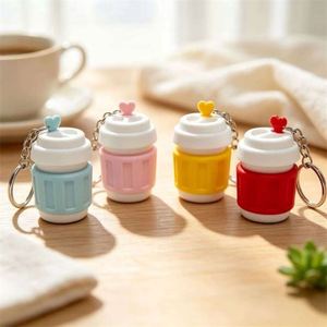 Porte-clés anti-stress imprimé en 3D en forme de tasse à café cœur, jouet sensoriel mignon en PLA écologique, à pression, pour cadeau - Product Image 1