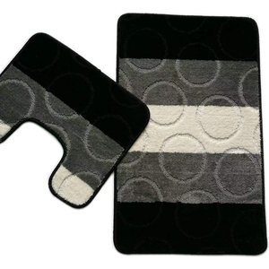 2-teiliges Badematten-Set wasch bar PP rutsch feste Bad teppiche saugfähige Boden matte WC-Bad-Set passende Fußmatten für das Badezimmer - Product Image 1
