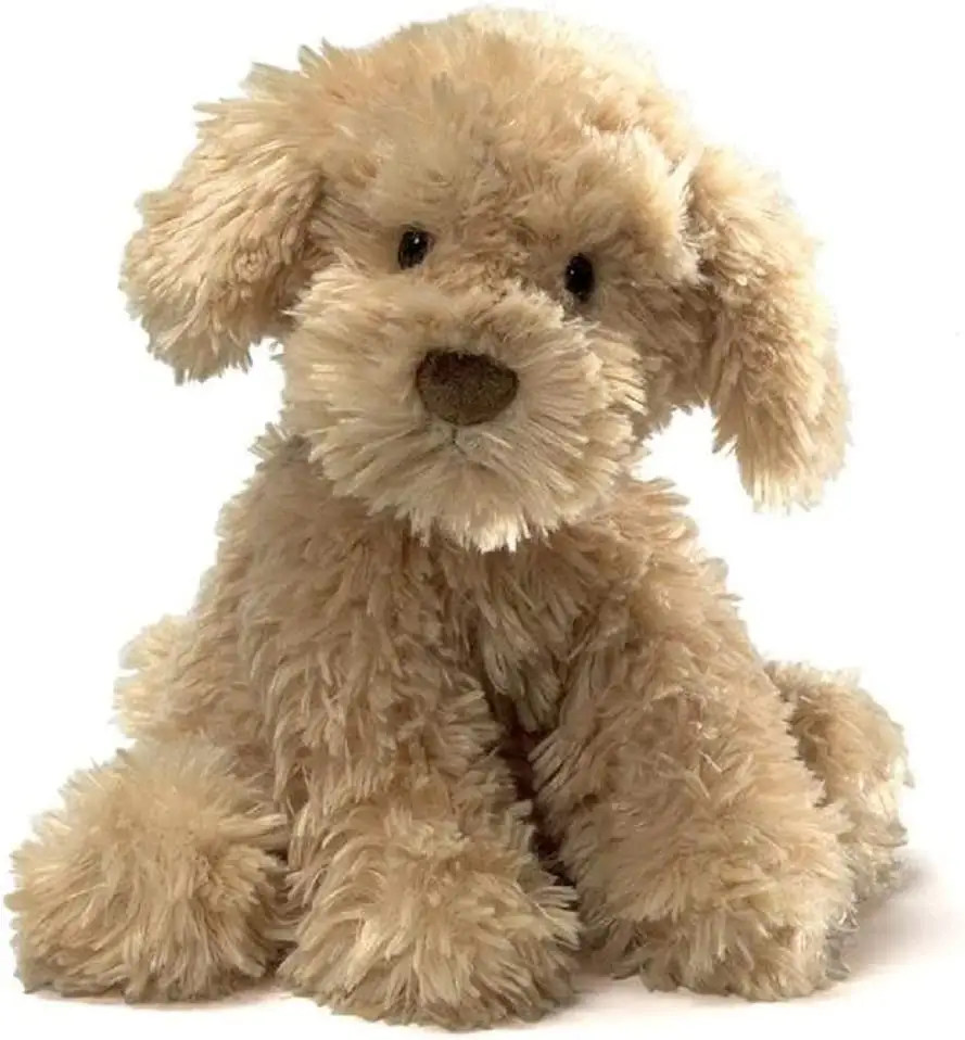 Commercio all'ingrosso di alta qualità kawaii natale cucciolo di peluche peluche dorato scruffy cane giocattolo regalo per le ragazze