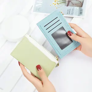 Zipper 0 Wallet New Spot Wholesale PU Leather Panel Contrast Color Wallet