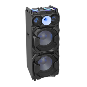 Système de cinéma maison actif avec double caisson de basses de 12 pouces pour fête, batterie extérieure, lumière RVB, double microphone, fabriqué à Guangzhou - Product Image 3