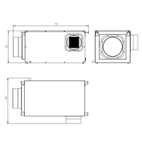 Déshumidificateur industriel de serre TOJJE DJDD-503E 50L/D à montage au plafond avec conduit pour le séchage du chanvre, des aliments et des produits pharmaceutiques en laboratoire