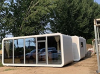 Villa préfabriquée extensible Apple Cabin à installation rapide pour Noël, avec cuisine, salle de bain et plan de sol flexible à deux pièces