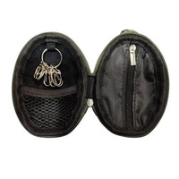 Échantillon Gratuit : Étui à Clés de Voiture Grande Capacité en Forme de Grenade, Porte-Monnaie à Fermeture Éclair avec Crochet Métallique, Pochette à Clés Zippée
