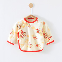 A-Class infantile coton demi-dos chemise conception sans couture pour printemps automne quatre saisons 100% coton matériel nouveau-né moines vêtements