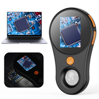 Microscope de poche ALEEZI 500X HD 2MP avec écran IPS 2 pouces, source de lumière LED, pour réparation de PCB et observation cellulaire, noir et blanc, vente en gros