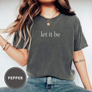 Camiseta OEM ODM Let It Be, Camiseta <span class=keywords><strong>de</strong></span> <span class=keywords><strong>los</strong></span> <span class=keywords><strong>Beatles</strong></span>, Camiseta Minimalista, Camiseta Musical, John Lennon, Paul McCartney, George Harrison - Product Image 3
