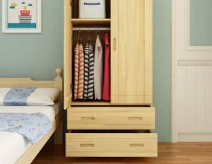 Meubles de chambre à coucher en bois massif de conception moderne armoire personnalisée pour la maison hôtel salon bureau à domicile fonction pliante - Product Image 3