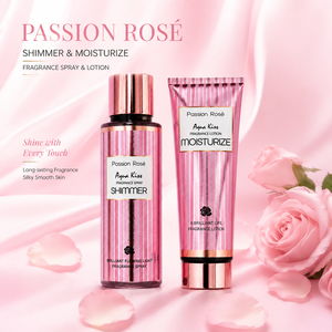 Duftset Körperlotion und Duftspray Aqua Kiss Duftende Schimmernde Feuchtigkeitsspendende Körperpflege Geschenkset für Frauen - Product Image 2