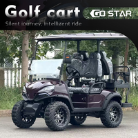 Carrito de Golf Eléctrico Inteligente de 4 Plazas con Techo de Panel Solar y Cámara de Reversa para Operación Segura de Flotas Comerciales