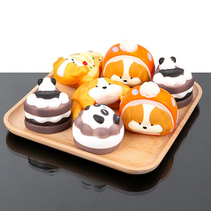 Nouvel Arrivage Jouets Anti-Stress Squishy en PU à Remontée Lente, Simulation de Nourriture (Toast, Pain, Chien, Panda), Vente en Gros Usine - Product Image 1