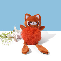Jouet en peluche pour chien, modèle animal à corps bouclé et poils longs, Panda roux, Ours, Éléphant, doux, à mâcher et couineur, 3 styles, vente en gros, personnalisable