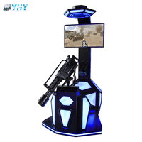 Plataforma de Simulador de Realidad Virtual para Juego de Disparos con Pistola Gatling VR, Operado con Monedas en Centros Comerciales