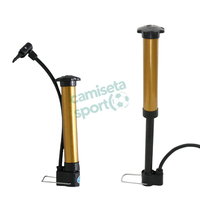 Lightweight Portable Bike Tire Inflator Pump with Valve Adapter and Needle for Ball, 30 to 50 PSI, Durable Plastic