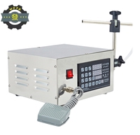 Petite machine de remplissage de liquides CNC semi-automatique pour boissons/eau, économe en énergie, garantie 1 an, entraînement par moteur