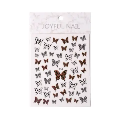 JOYFUL 934-939 2020 New Japanese Style Autumn and Winter leopard lace butterfly sticker nail stickers