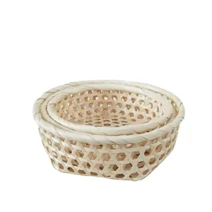 Bamboo <strong>Bread</strong> <strong>Basket</strong> Hexagon <strong>Basket</strong> Woven Bamboo Food <strong>Basket</strong> - Product Image 1