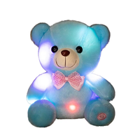 Peluche personnalisée Je t'aime Ours en peluche Jouet en peluche personnalisé Noeud papillon lumineux Cadeau pour la Saint-Valentin Coton PP Vente en gros