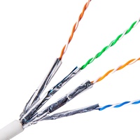 Kabel Ethernet GHT Berkualitas Tinggi CAT6A CAT7 CAT8 Berpelindung Ganda Tembaga Murni 305m 1000FT Harga Rol Kabel Ethernet Cat6a Bluk