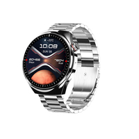 Reloj Inteligente Deportivo con Correa de Acero, el Mejor Reloj Inteligente Deportivo para Hombre con Respuesta a Llamadas, Monitoreo de Salud, Reloj Inteligente Redondo para el Cuidado de la Salud